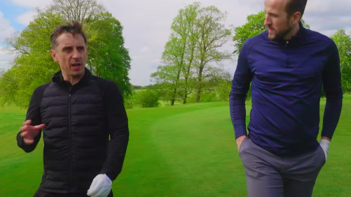 Harry Kane plays golf with Gary Neville: "De Bruyne is a special player"